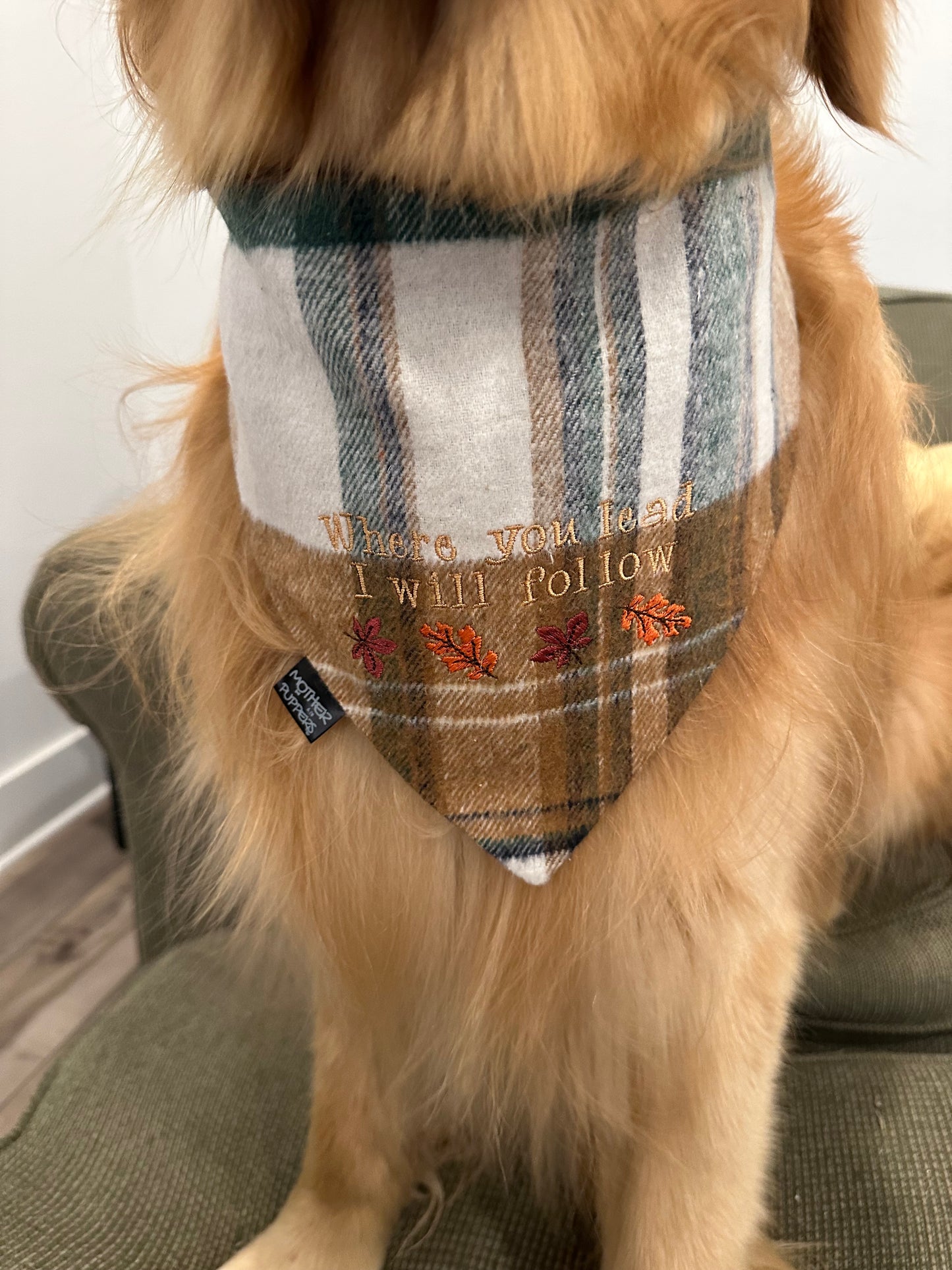 You Lead, I'll Follow Embroidered Gilmore Plaid Bandana