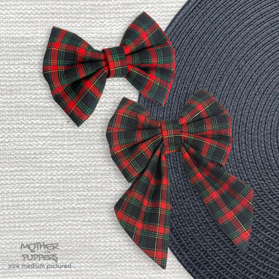 Festive Plaid Bow