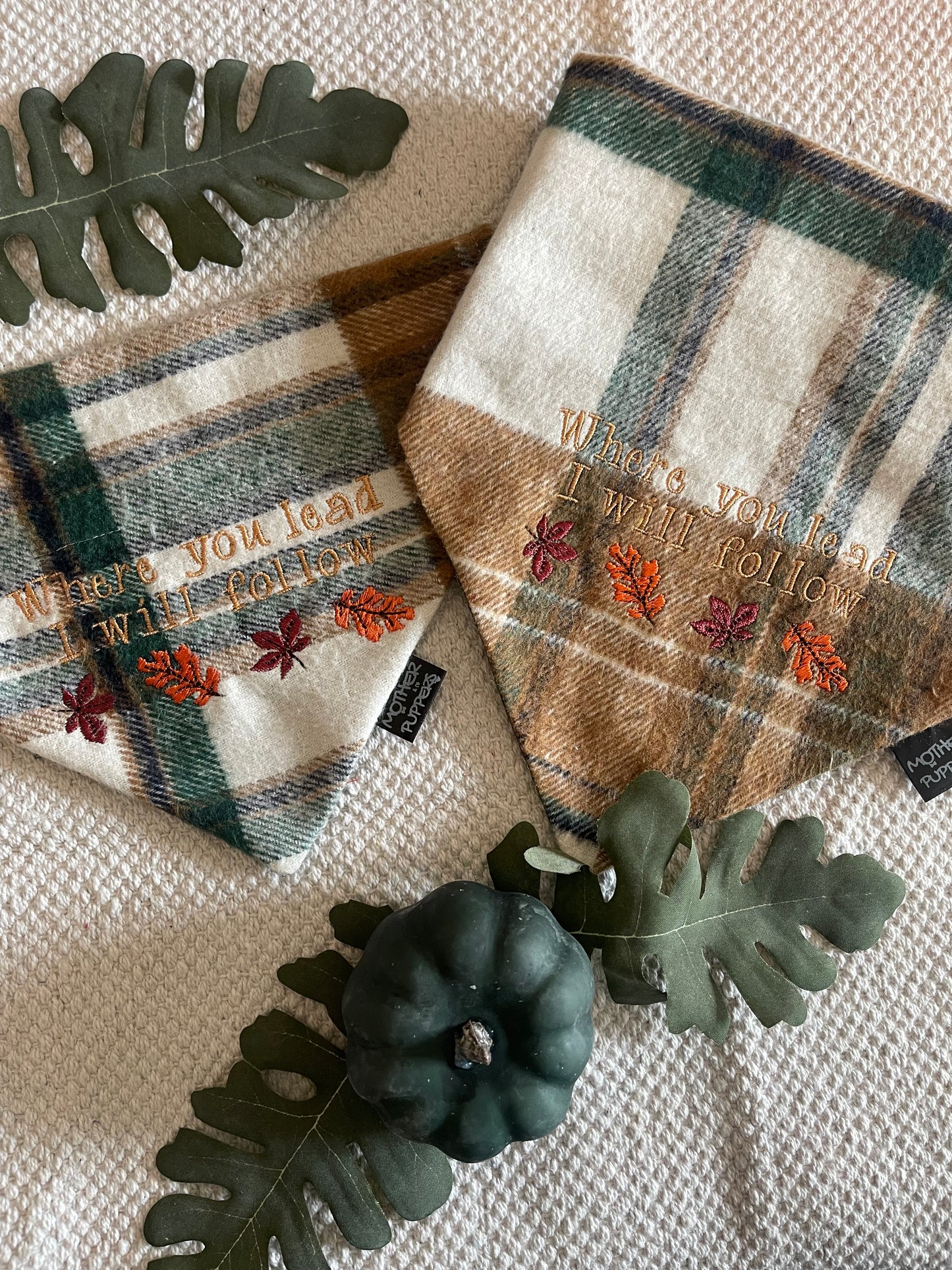 You Lead, I'll Follow Embroidered Gilmore Plaid Bandana
