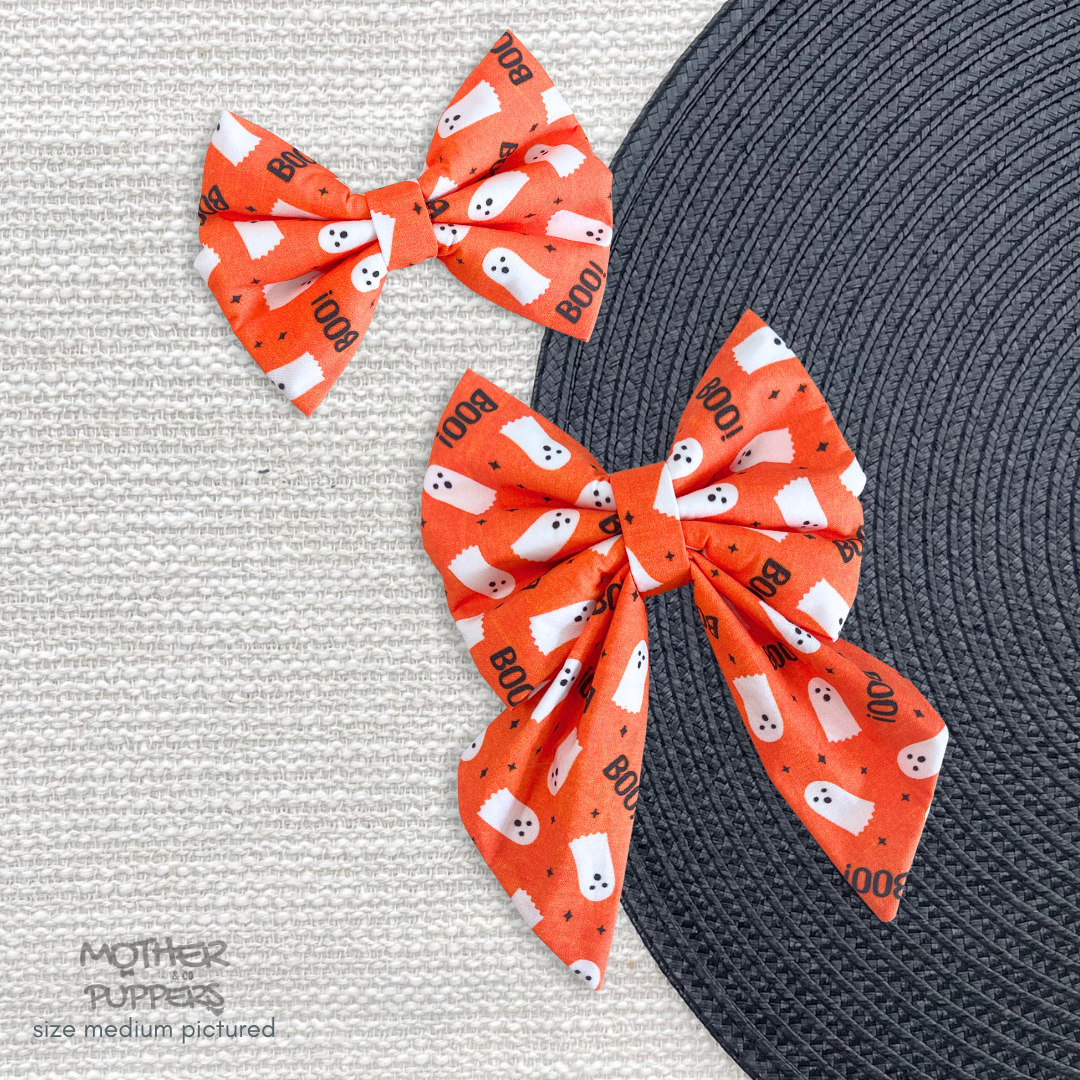 Orange Boos Bow