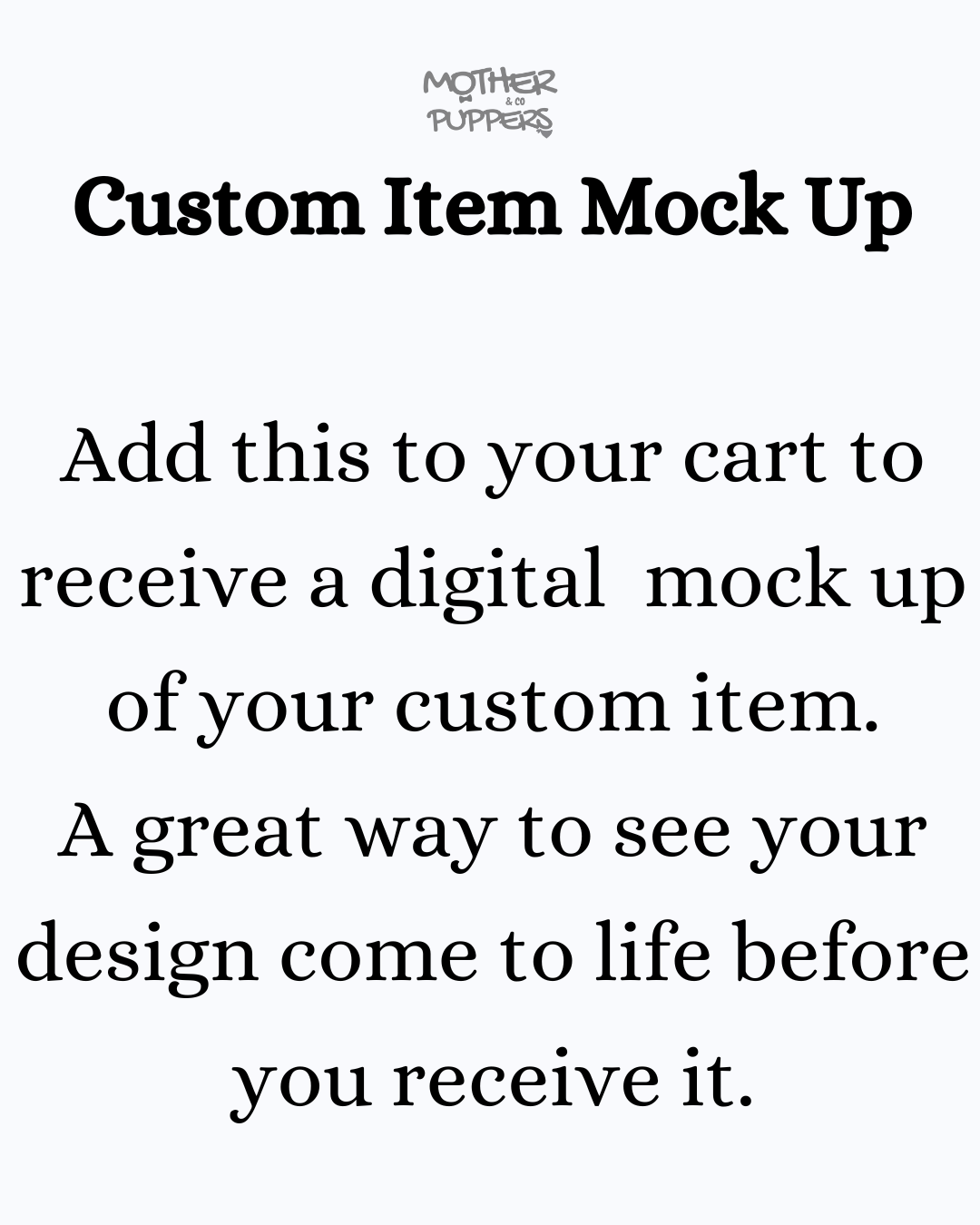 Custom Item Mock Up