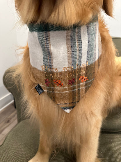 You Lead, I'll Follow Embroidered Gilmore Plaid Bandana