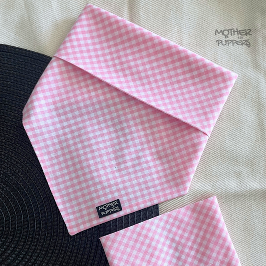Pink Gingham Bandana