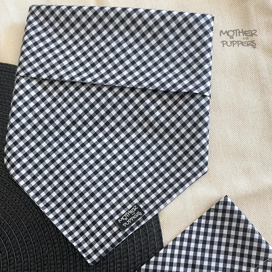Black Gingham Bandana