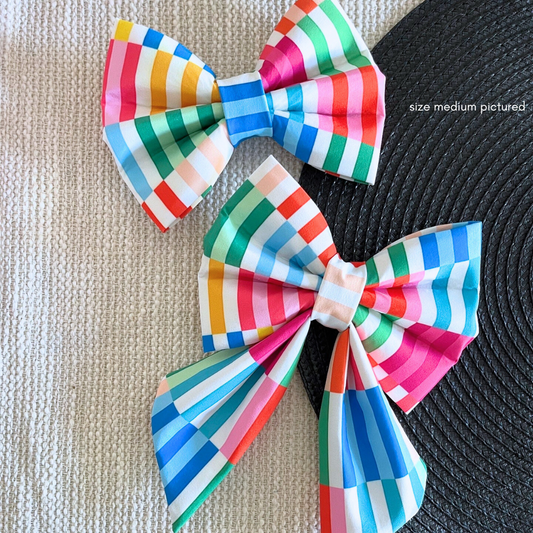 Bright Stripes Bow