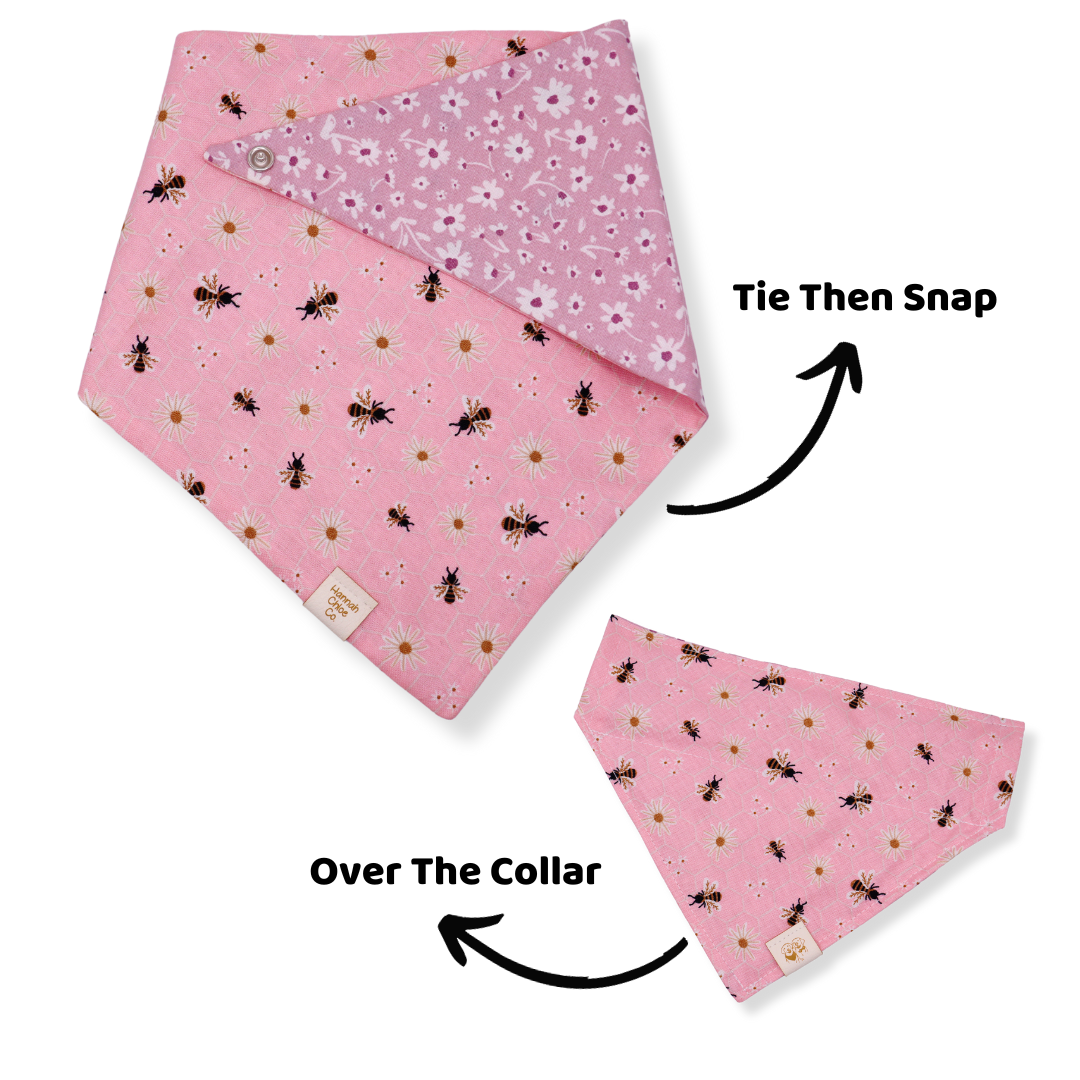 Pink Bees Bandana