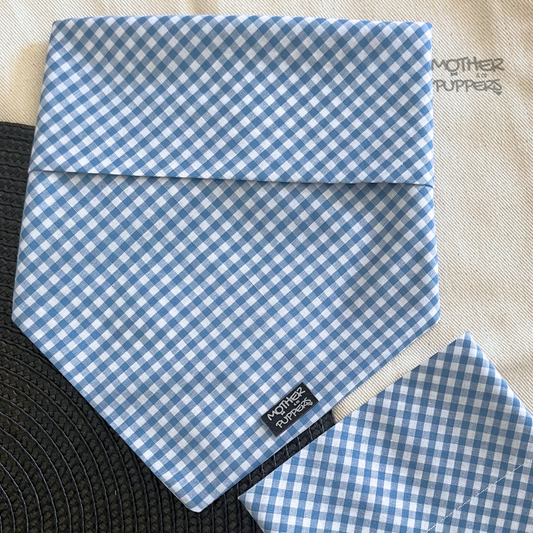 Blue Gingham Bandana