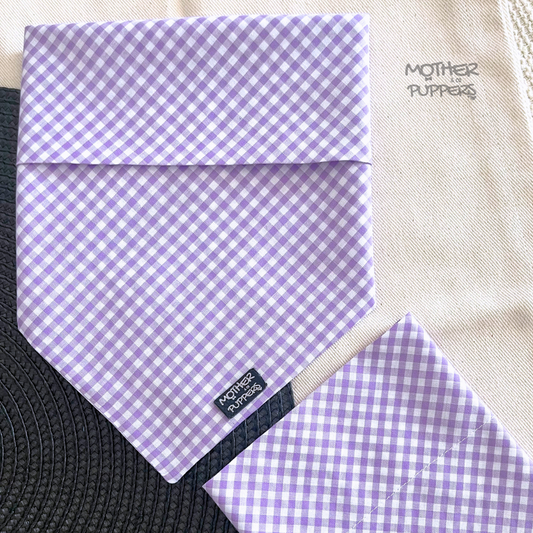 Purple Gingham Bandana
