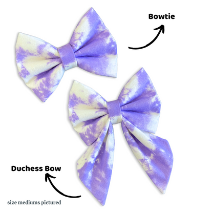 Purple Tie Dye Bow