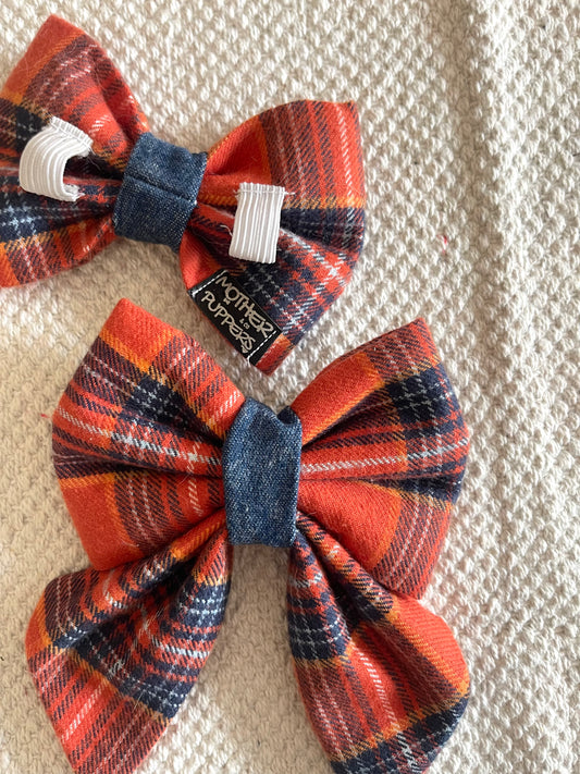 Pumpkin Patch Bowtie + Duchess Bow