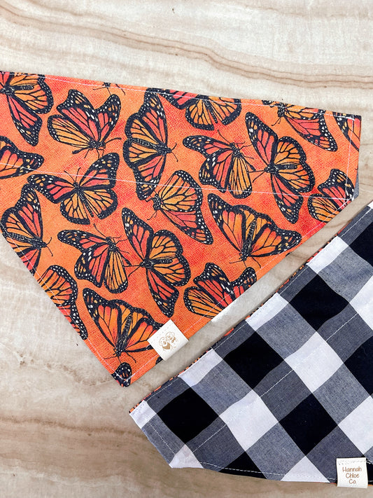 Butterflies & Plaid Bandana